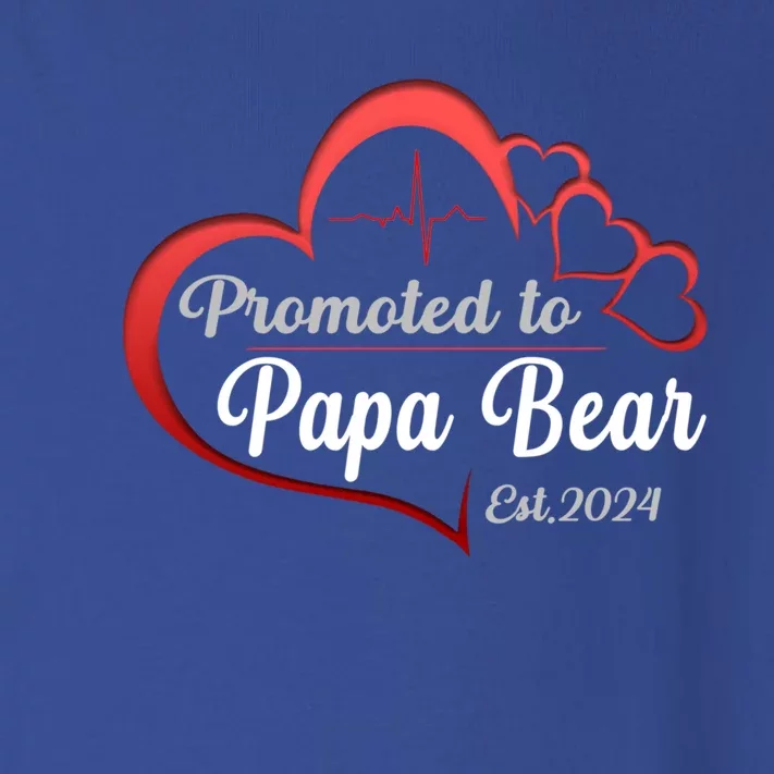 Promote To Papa Bear 2024 Funny Papa Bear Gift Toddler Long Sleeve Shirt