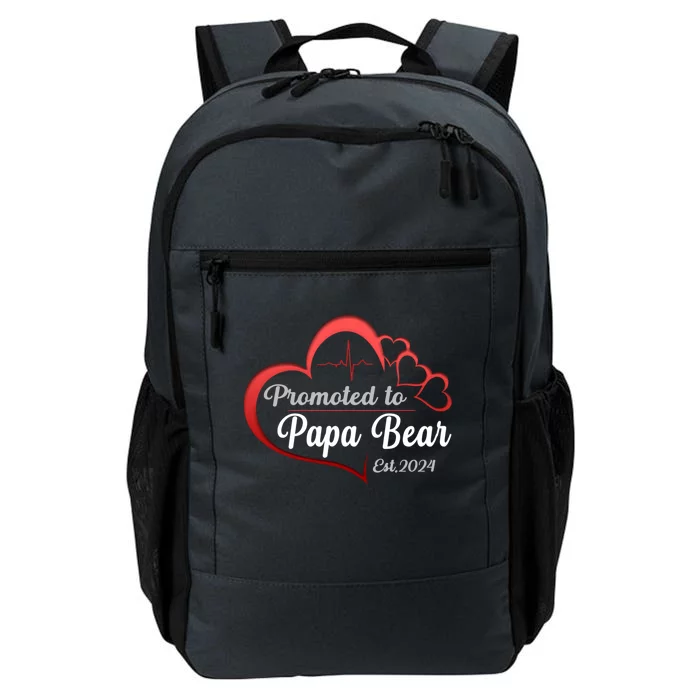 Promote To Papa Bear 2024 Funny Papa Bear Gift Daily Commute Backpack