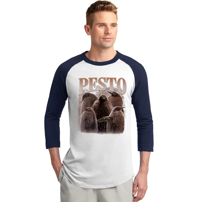 Pesto The Penguin More To Love Absolute Unit Viral Meme Baseball Sleeve Shirt