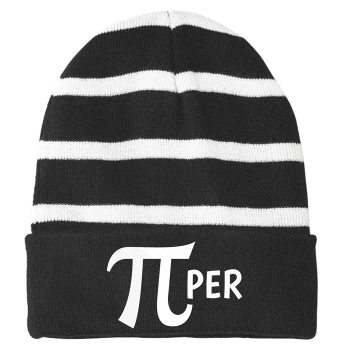 Pi-per - The Piper Name Premium Striped Beanie with Solid Band