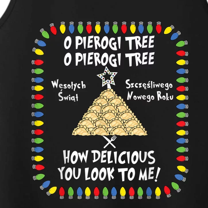 Pierogi Tree Polish Christmas Performance Tank