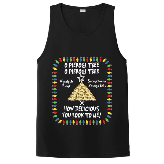 Pierogi Tree Polish Christmas Performance Tank