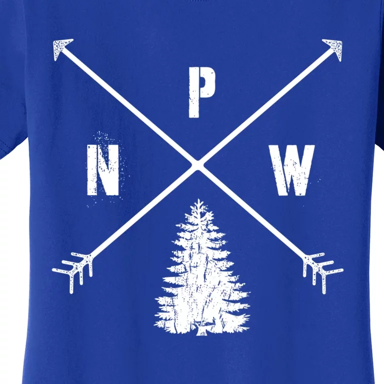 Pine Tree Pacific Northwest Pnw Arrows Fun Gift Women's T-Shirt