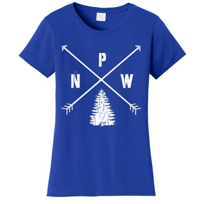 Pine Tree Pacific Northwest Pnw Arrows Fun Gift Women's T-Shirt