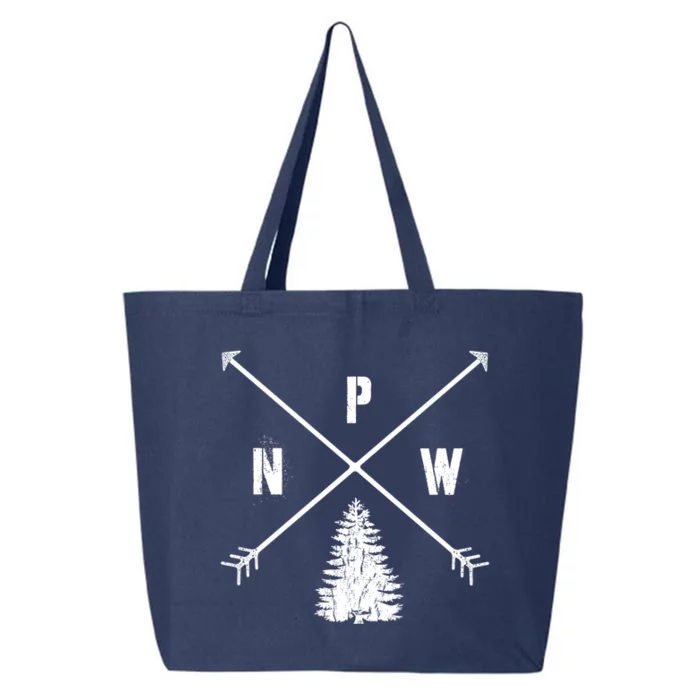 Pine Tree Pacific Northwest Pnw Arrows Fun Gift 25L Jumbo Tote