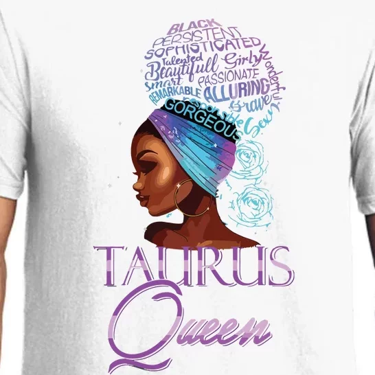 Purple Taurus Queen African American Woman April May Zodiac Pajama Set