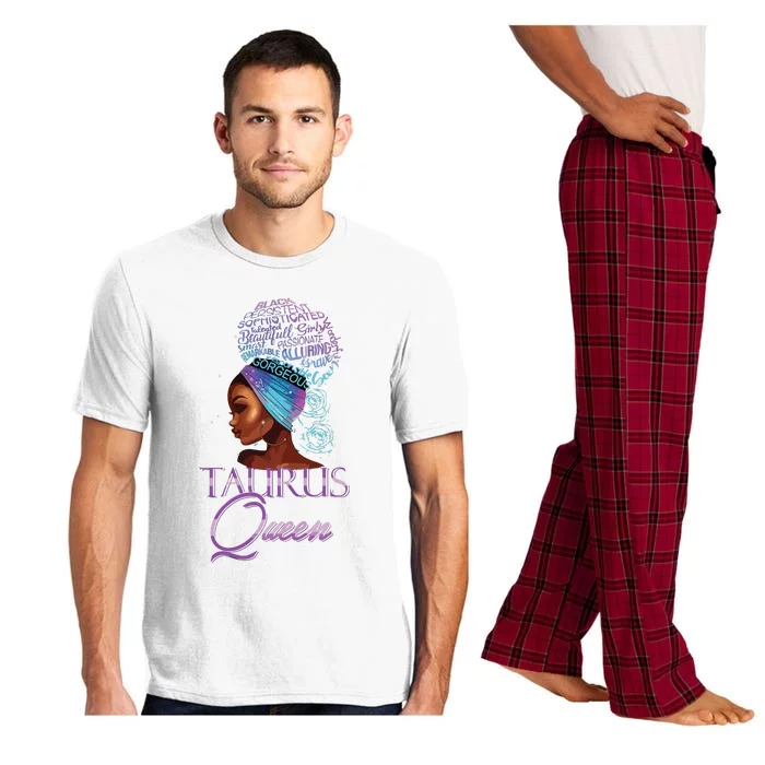 Purple Taurus Queen African American Woman April May Zodiac Pajama Set