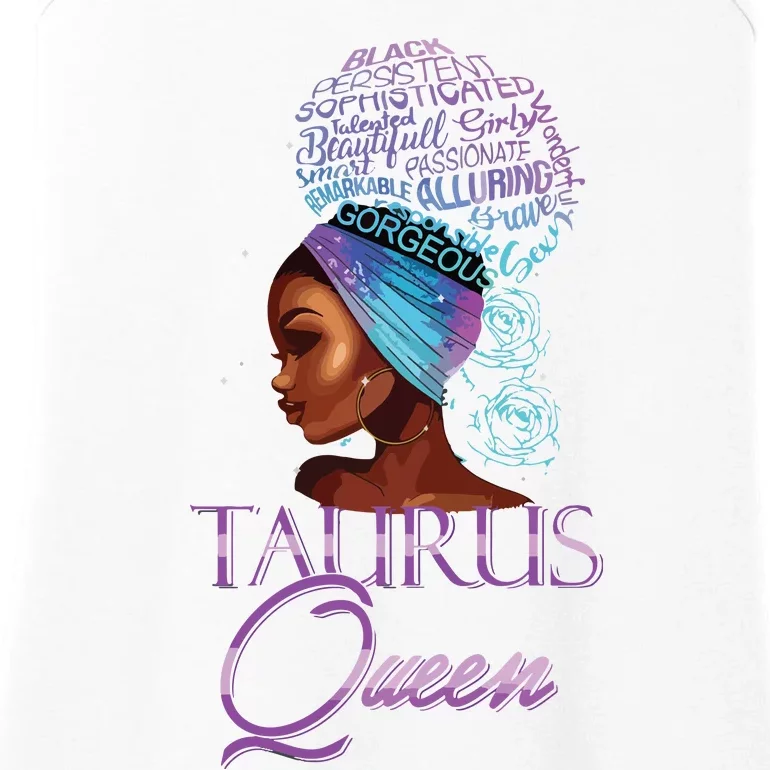 Purple Taurus Queen African American Woman April May Zodiac Ladies Essential Tank