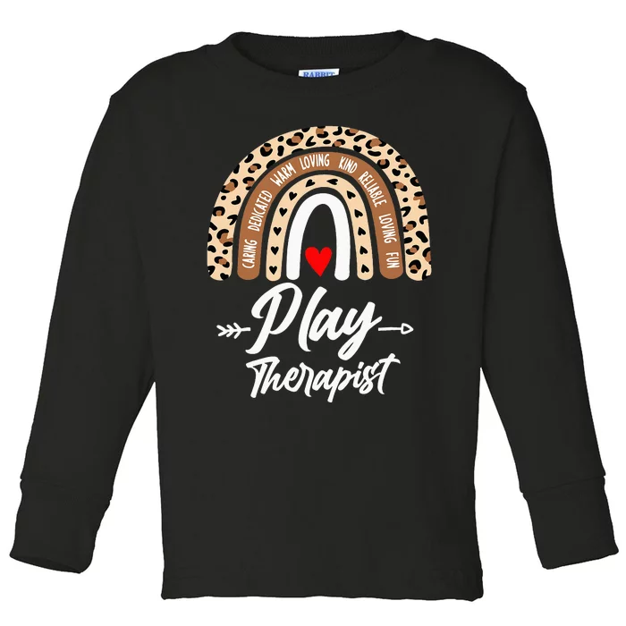 Play Therapist Recreational Therapy Therapist RT Month Toddler Long Sleeve Shirt