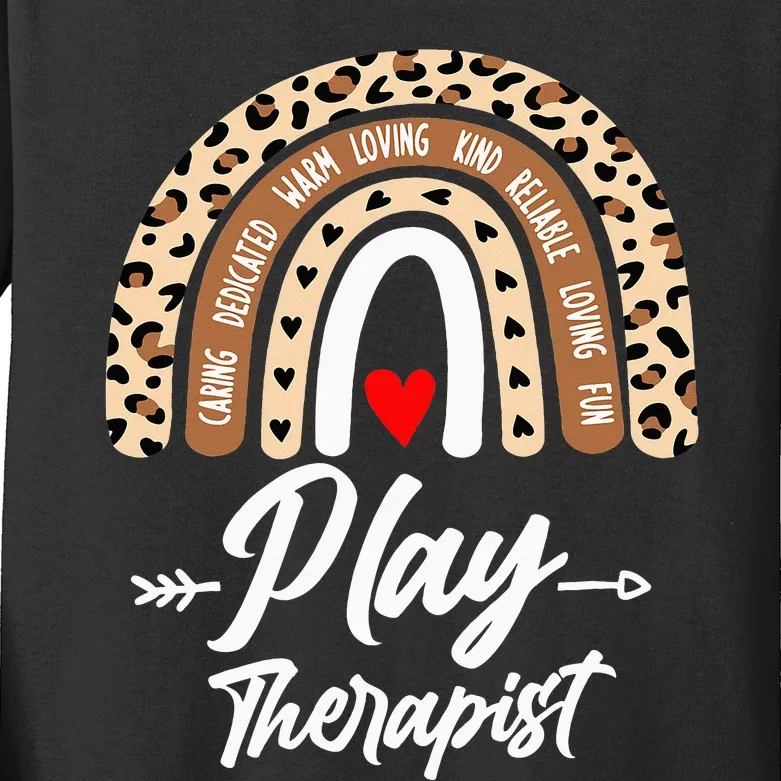 Play Therapist Recreational Therapy Therapist RT Month Kids Long Sleeve Shirt