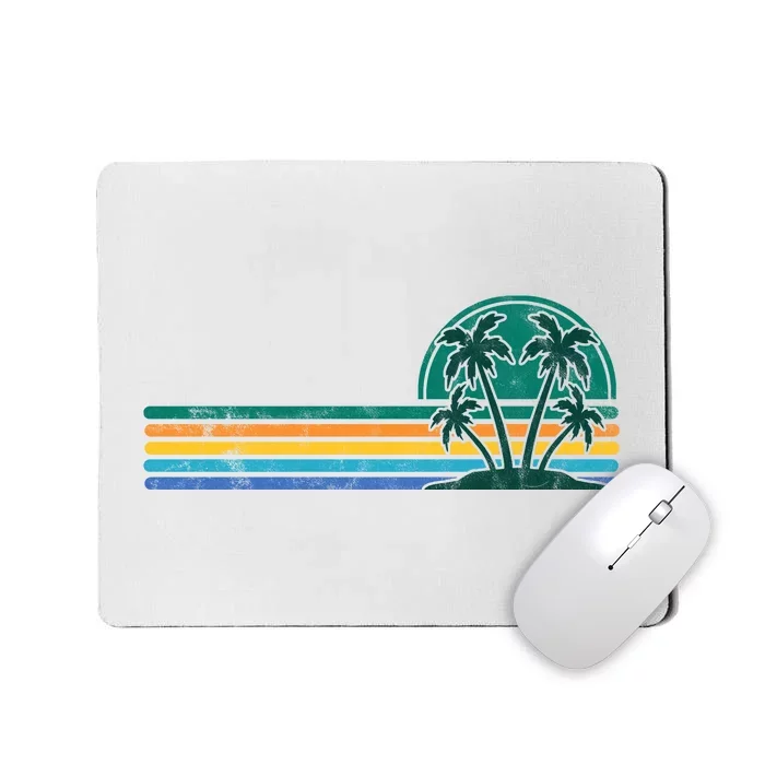 Palm Trees Retro Beach Summer Mousepad