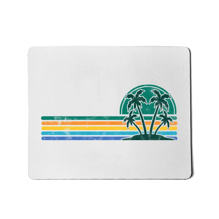 Palm Trees Retro Beach Summer Mousepad