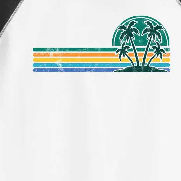 Palm Trees Retro Beach Summer Toddler Fine Jersey T-Shirt