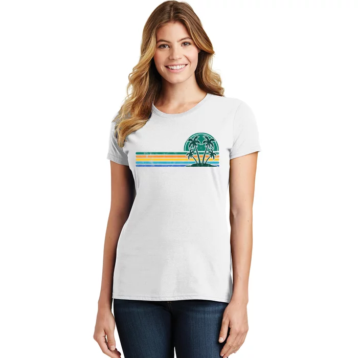 Palm Trees Retro Beach Summer Women's T-Shirt