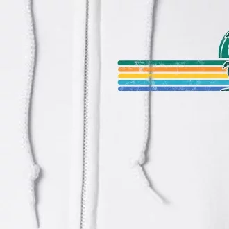 Palm Trees Retro Beach Summer Full Zip Hoodie