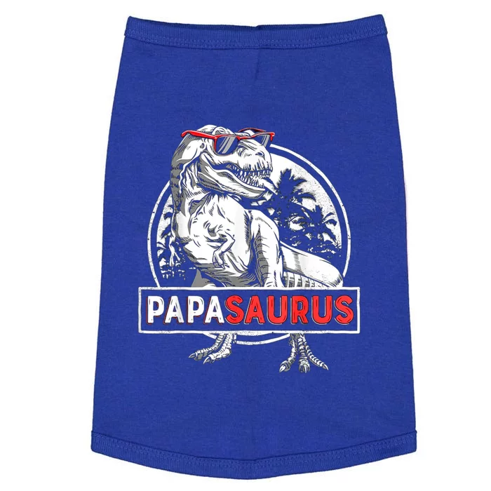 Papasaurus T Rex Dinosaur Funny Papa Saurus Fathers Family Gift Doggie Tank