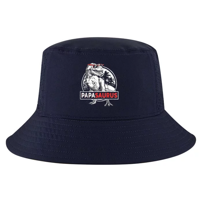 Papasaurus T Rex Dinosaur Funny Papa Saurus Fathers Family Gift Cool Comfort Performance Bucket Hat