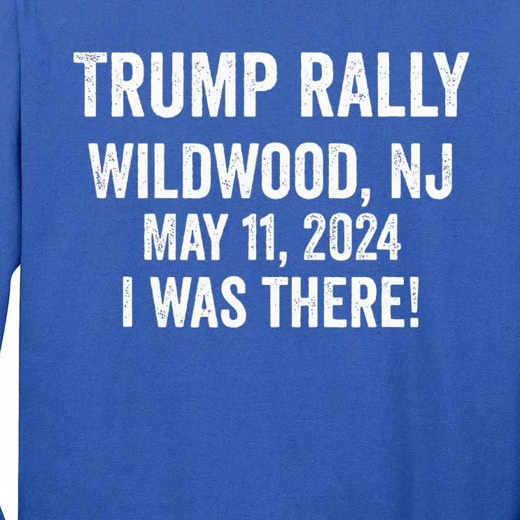 Patriotic Trump Rally Wildwood Nj May 11 2024 Usa Tall Long Sleeve T-Shirt