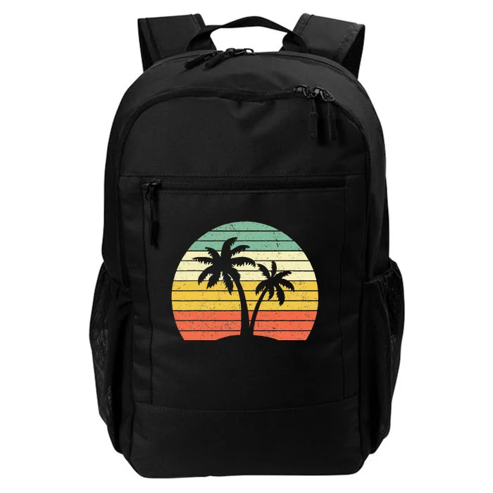 Palm Tree Retro Tropical Beach Daily Commute Backpack