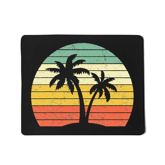 Palm Tree Retro Tropical Beach Mousepad