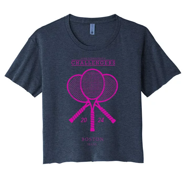 Pink Tennis Rackets Challengers Movie Women's Crop Top Tee