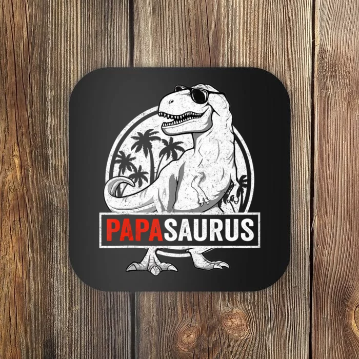 Papasaurus T Rex Dinosaur Papa Saurus Family Matching Tank Top Coaster