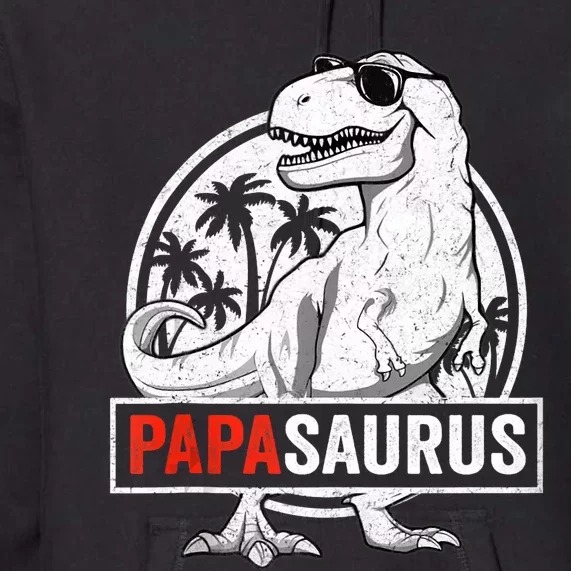 Papasaurus T Rex Dinosaur Papa Saurus Family Matching Tank Top Premium Hoodie