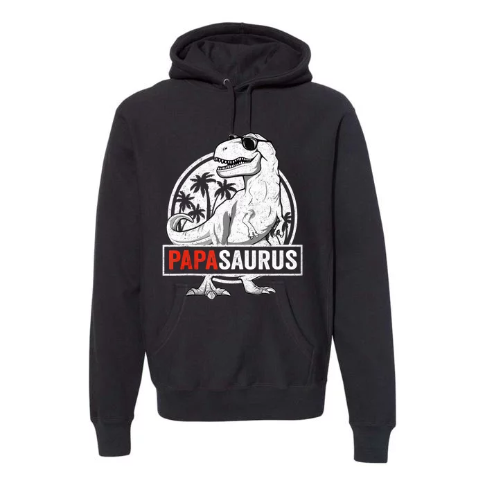 Papasaurus T Rex Dinosaur Papa Saurus Family Matching Tank Top Premium Hoodie