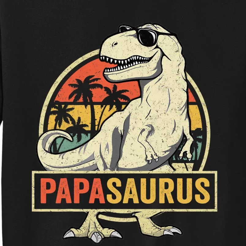 Papasaurus T Rex Dinosaur Papa Saurus Family Matching Tall Sweatshirt