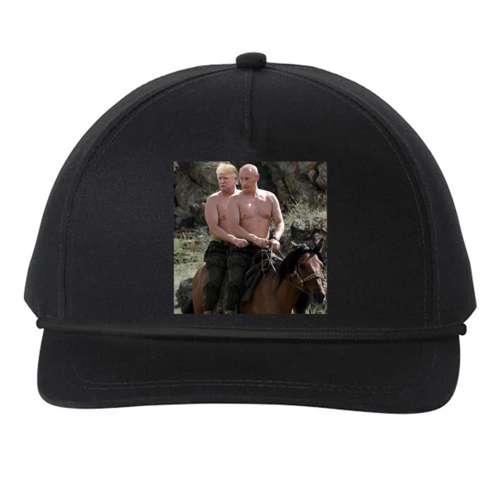 Putin Trump Riding Horse | Russia Tee Snapback Five-Panel Rope Hat