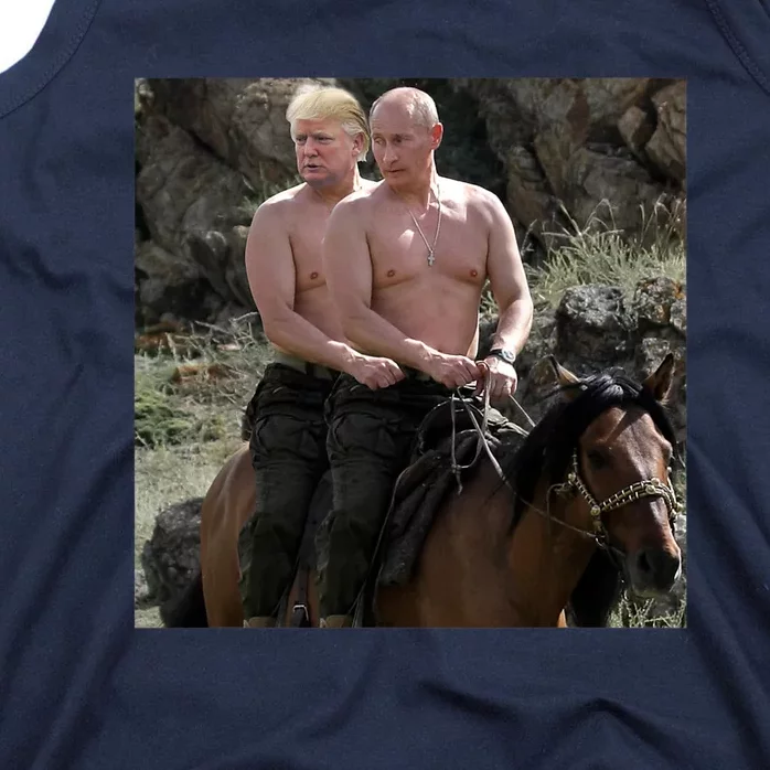 Putin Trump Riding Horse | Russia Tee Tank Top