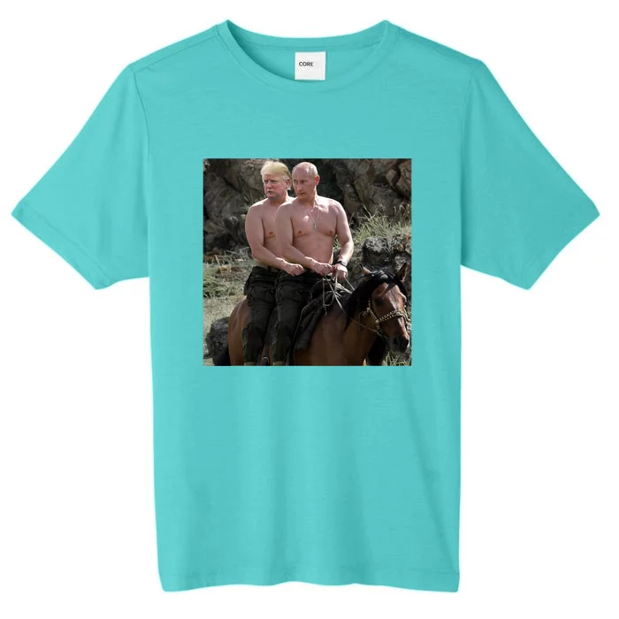 Putin Trump Riding Horse | Russia Tee ChromaSoft Performance T-Shirt