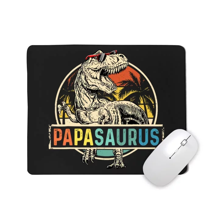 Papasaurus T Rex Papa Dinosaur Grandpa Saurus Fathers Day Mousepad