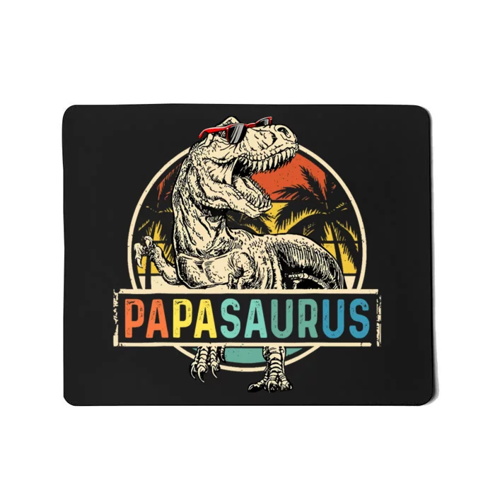 Papasaurus T Rex Papa Dinosaur Grandpa Saurus Fathers Day Mousepad