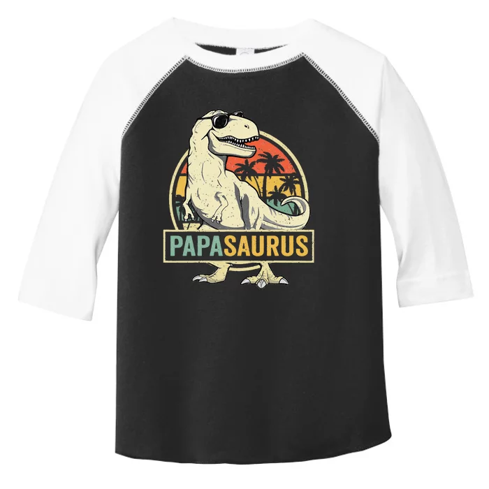 Papasaurus T Rex Dinosaur Papa Saurus Family Matching Toddler Fine Jersey T-Shirt