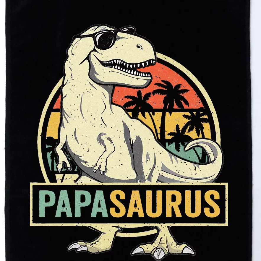 Papasaurus T Rex Dinosaur Papa Saurus Family Matching Platinum Collection Golf Towel