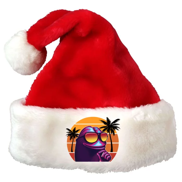 Pepe Tropical Retro Sunset Premium Christmas Santa Hat