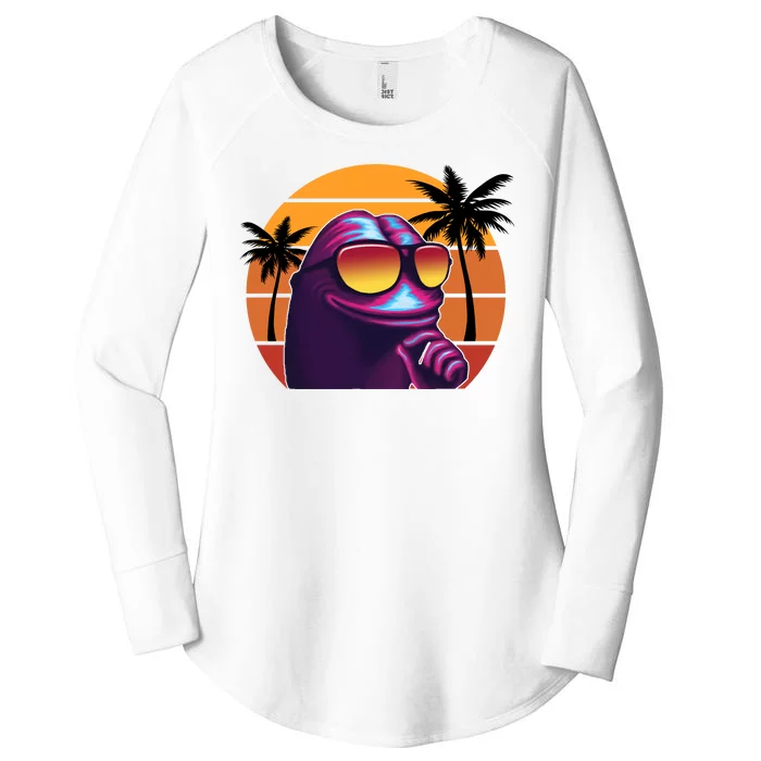 Pepe Tropical Retro Sunset Women's Perfect Tri Tunic Long Sleeve Shirt