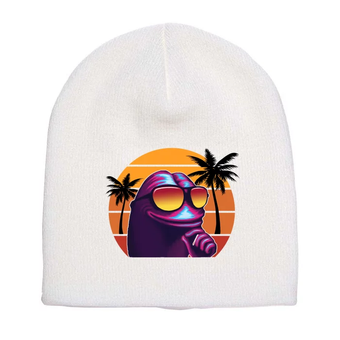 Pepe Tropical Retro Sunset Short Acrylic Beanie