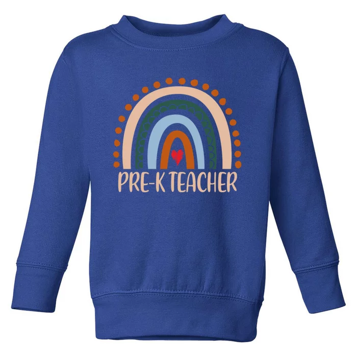 Pregiftk Teacher Rainbow Appreciation Day Hello Back To School Cute Gift Toddler Sweatshirt