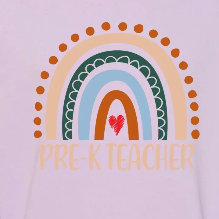 Pregiftk Teacher Rainbow Appreciation Day Hello Back To School Cute Gift Garment-Dyed Sweatshirt