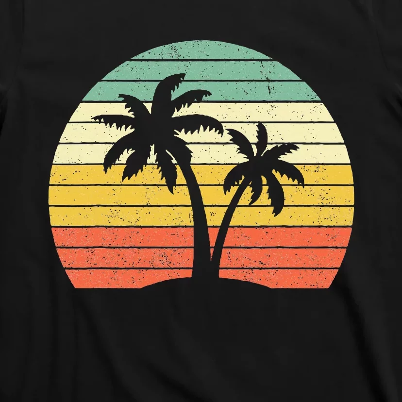 Palm Tree Retro Tropical Beach T-Shirt