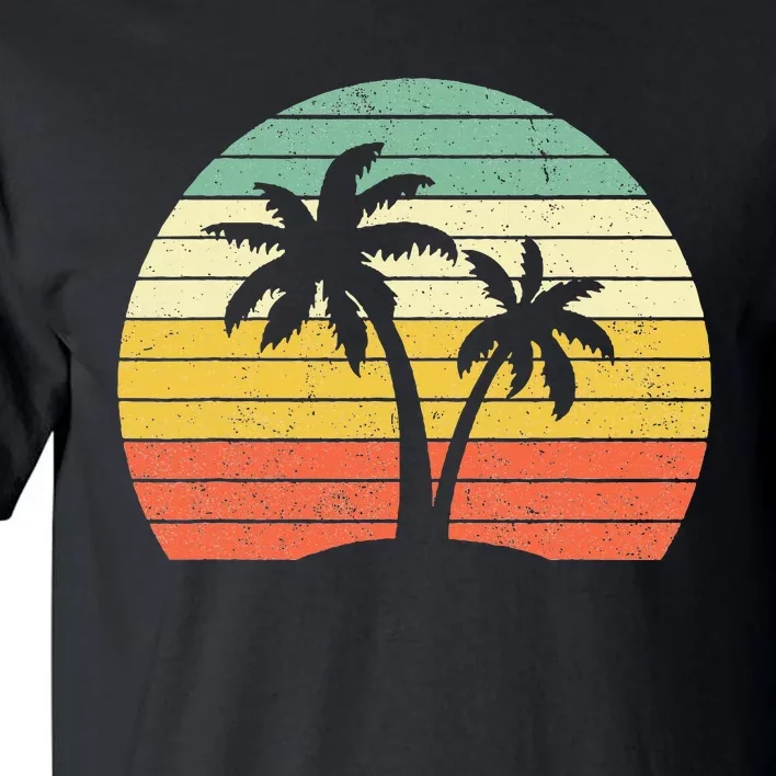 Palm Tree Retro Tropical Beach Tall T-Shirt