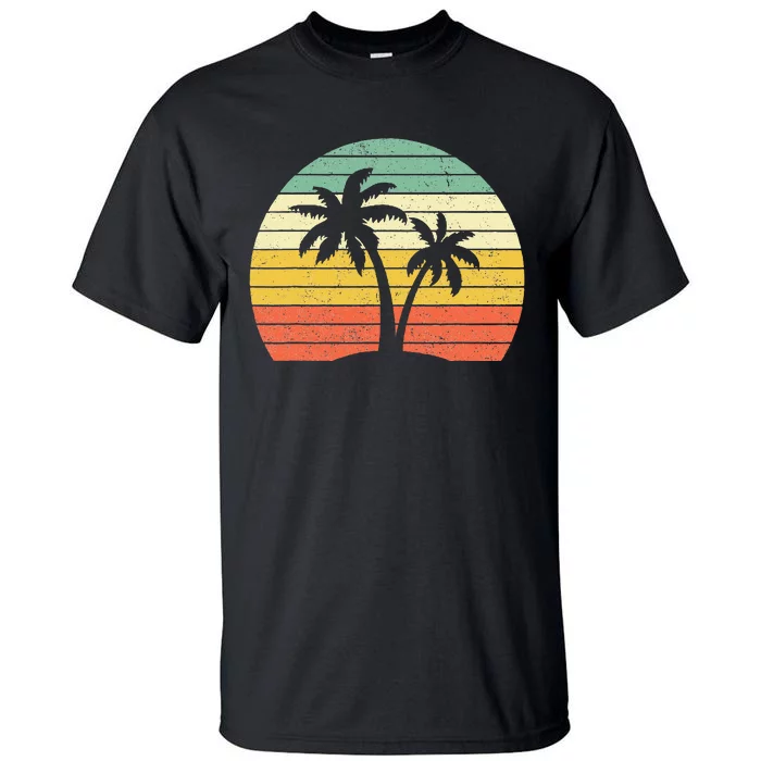 Palm Tree Retro Tropical Beach Tall T-Shirt