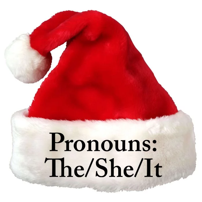 Pronouns The She It Premium Christmas Santa Hat