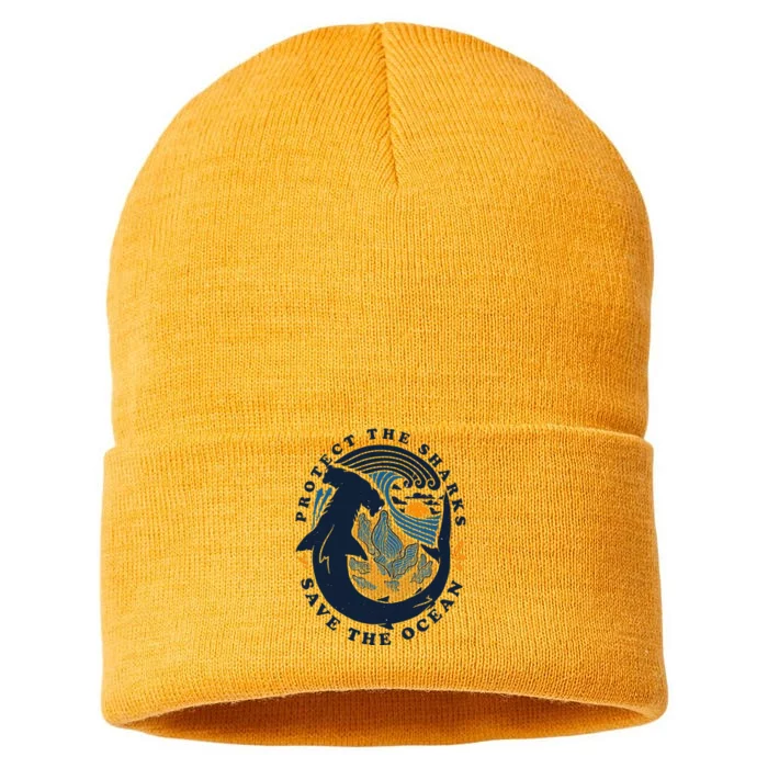 Protect The Shark Save The Ocean Save Ocean Sustainable Knit Beanie