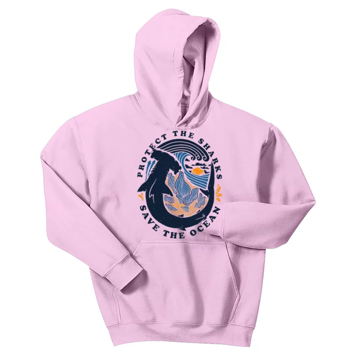 Protect The Shark Save The Ocean Save Ocean Kids Hoodie