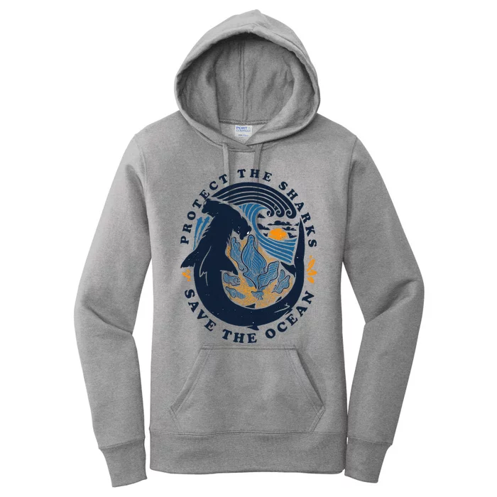 Protect The Shark Save The Ocean Save Ocean Women's Pullover Hoodie