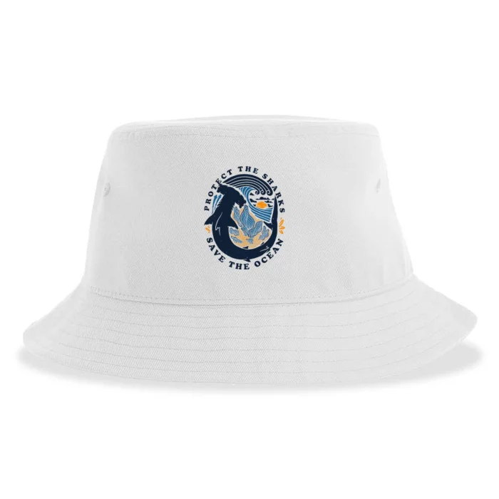 Protect The Shark Save The Ocean Save Ocean Sustainable Bucket Hat