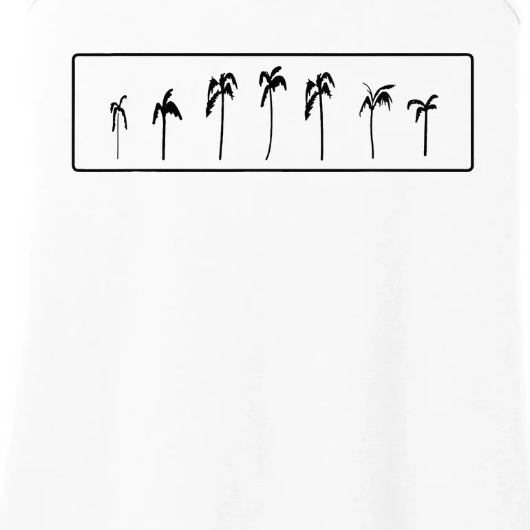 Palm Trees Simple Sophisticated Vacation Ladies Essential Tank